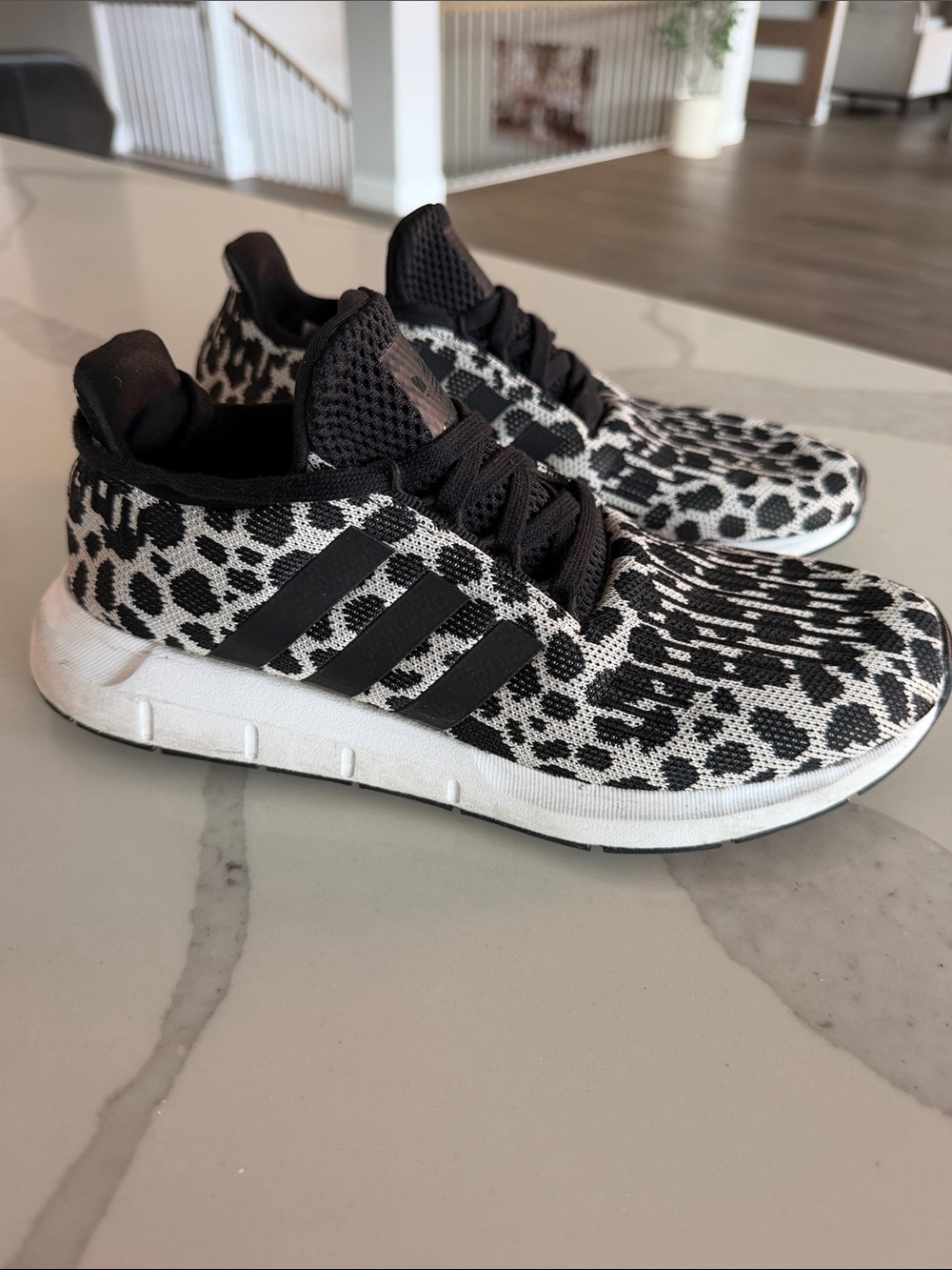 adidas Women’s Swift Run 1.0 Animal Print Casual Sneakers. Size 7.5